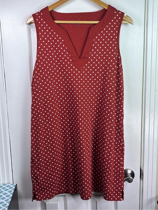 Lands' End Dresses & Skirts - Lands' End Rust Dot Pattern Women's Dres with pockets size Medium